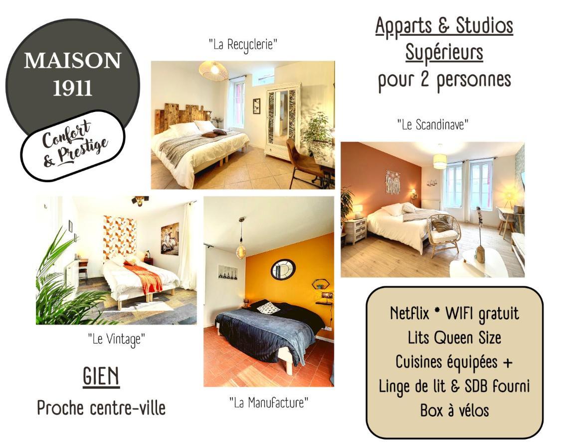 Studio La Recyclerie - Maison 1911 - Confort & Prestige Gien Exteriér fotografie